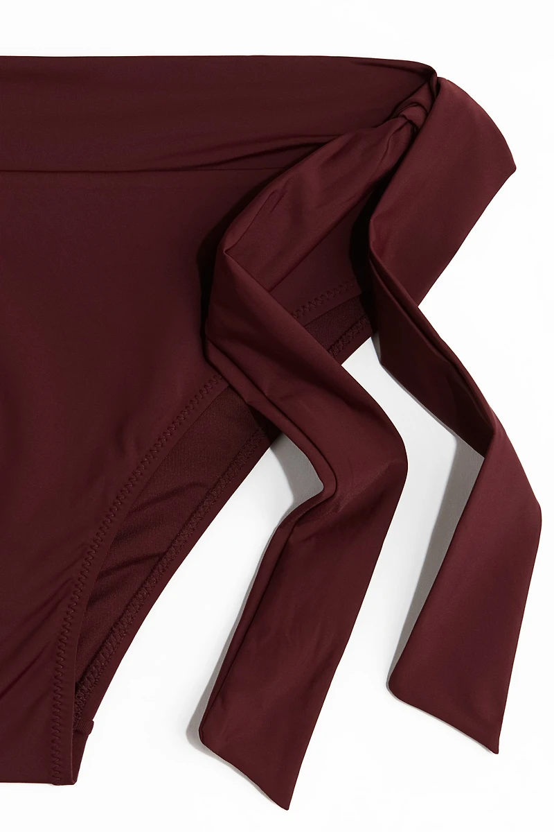 Bas de maillot taille haute avec détail à nouer