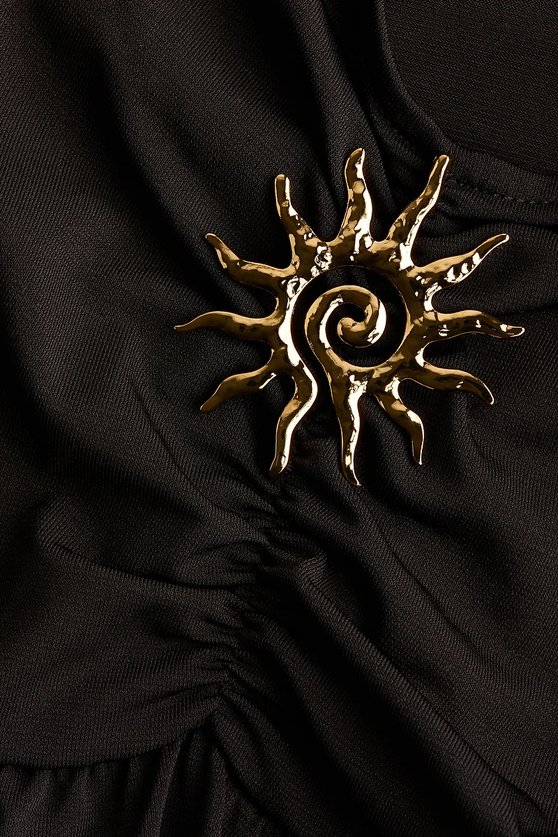 Robe maxi découpée