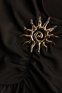 Robe maxi découpée