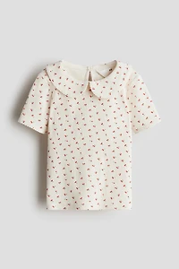Haut en coton avec bord picots