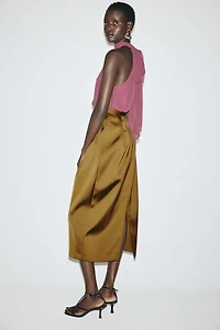 Jupe tulipe en satin