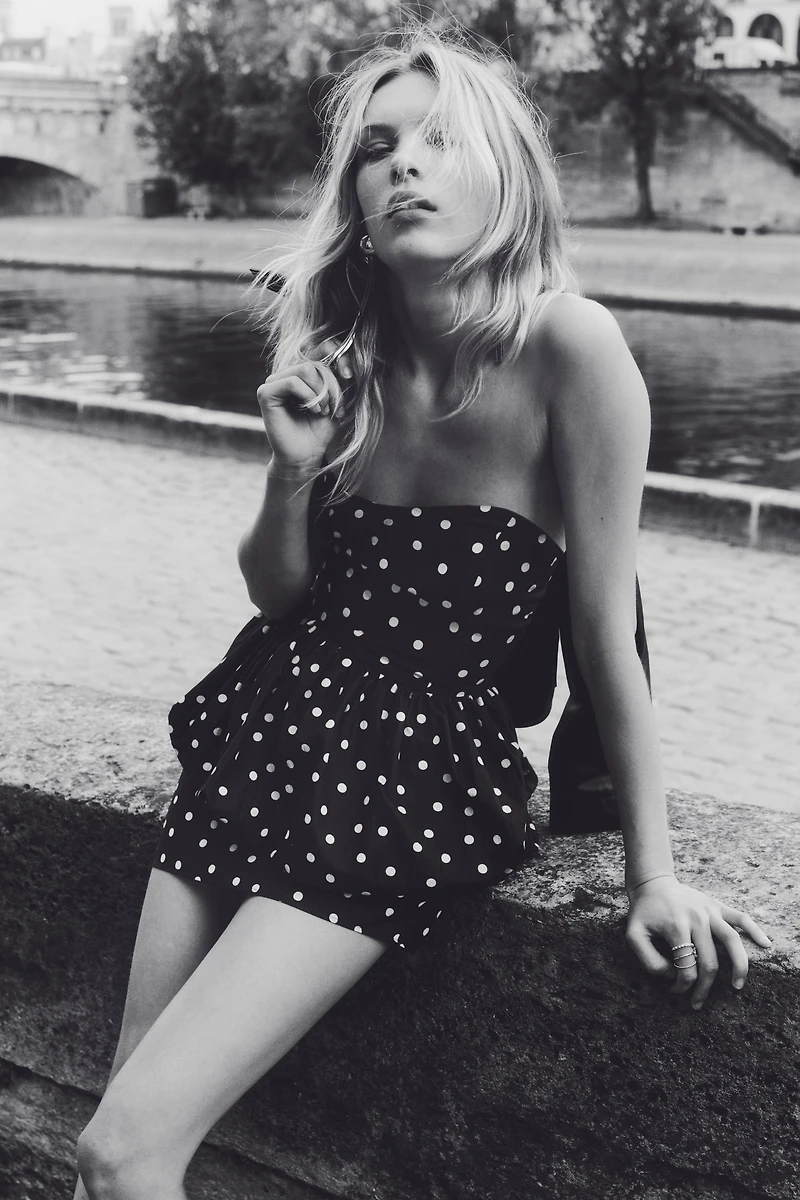 Peplum Bandeau Dress