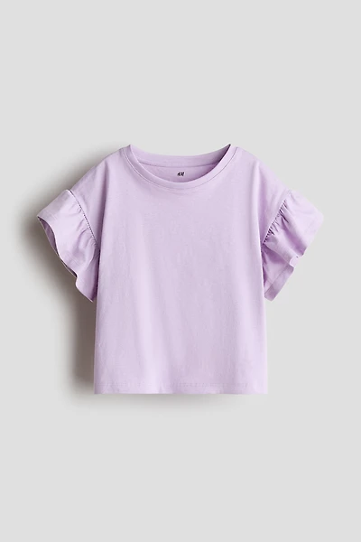 Flutter-Sleeved Cotton Top