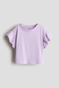Flutter-Sleeved Cotton Top
