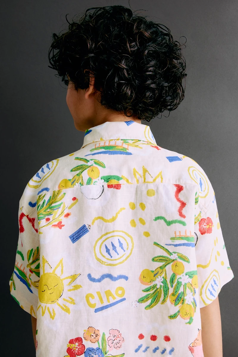Printed Linen Shirt