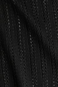 Wide-Leg Open-Knit Pants