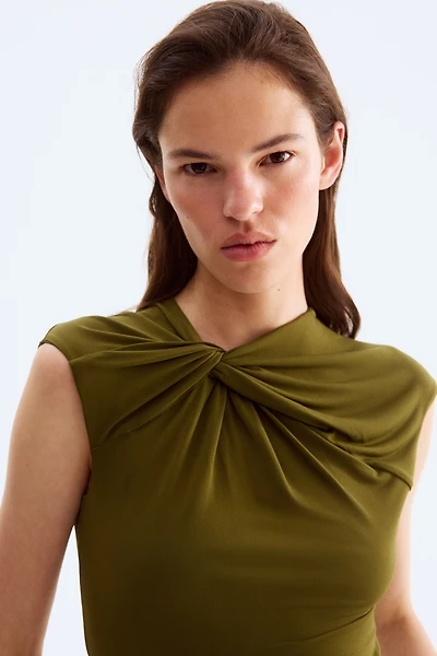 Twist-Detail Thong Bodysuit