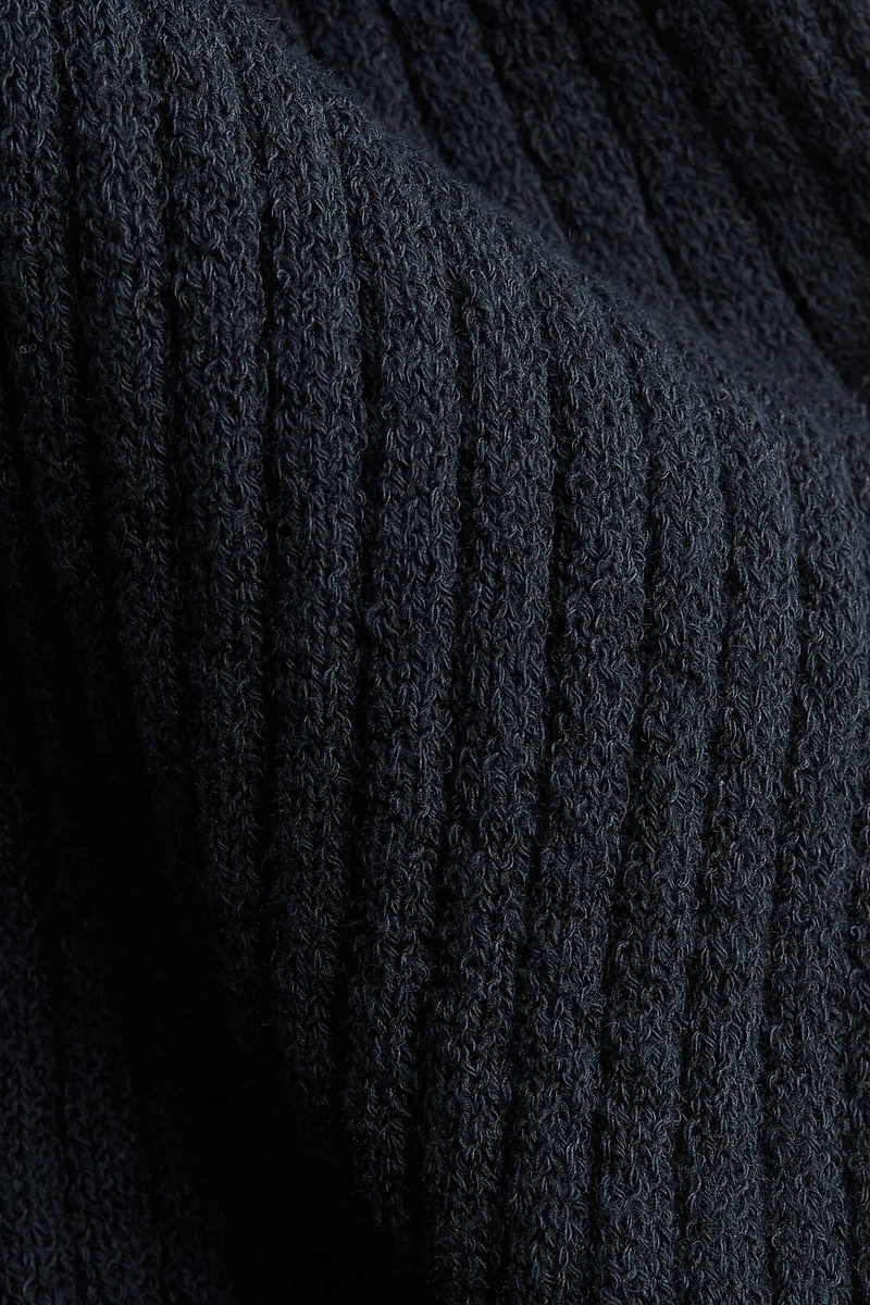 Flared Rib-Knit Pants