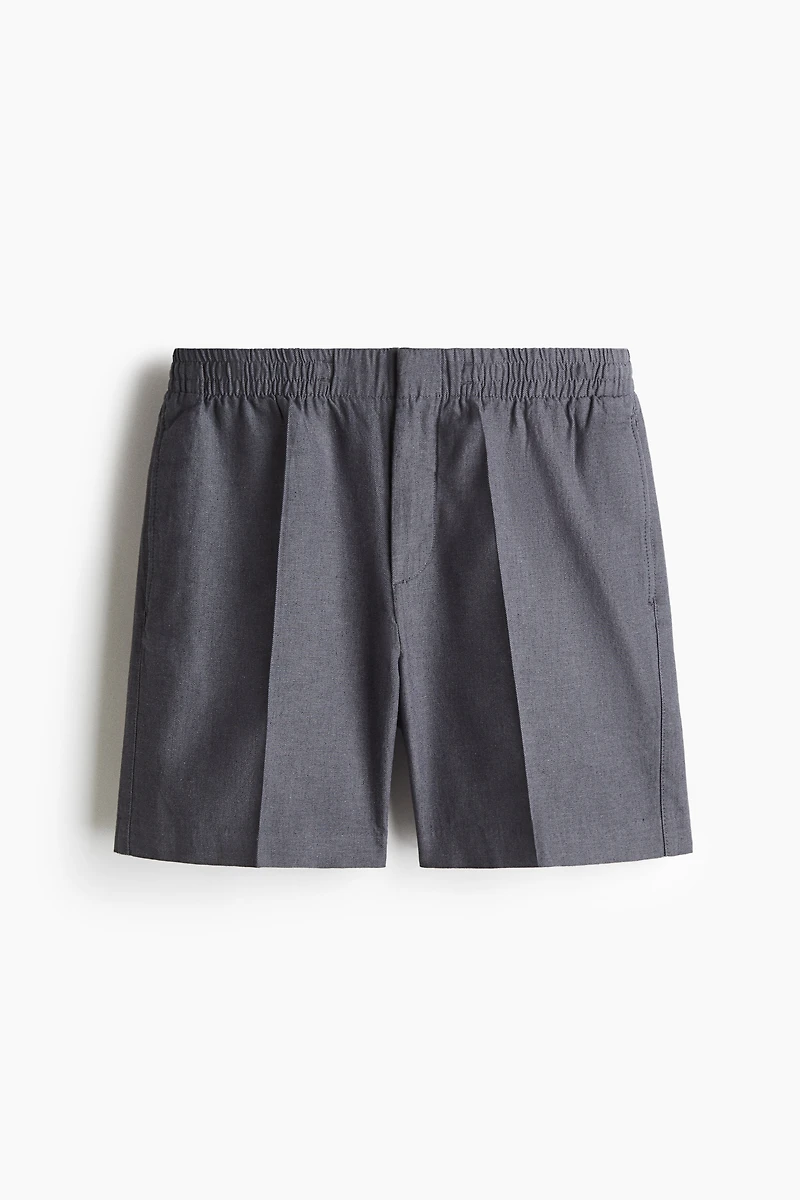 Regular-Fit Linen-Blend Shorts