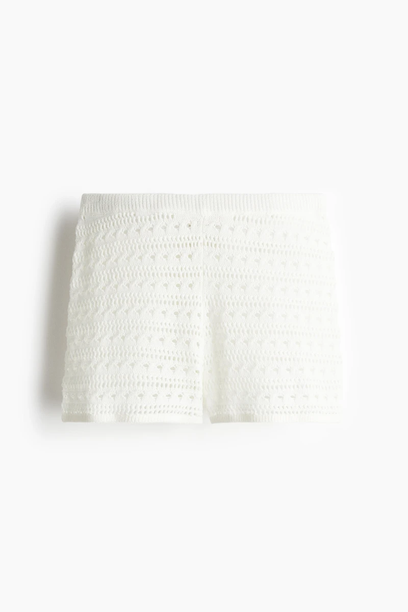 Pointelle-Knit Shorts