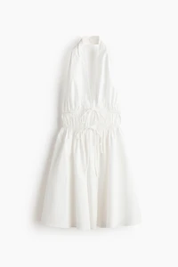 Drawstring-Detail Halterneck Dress