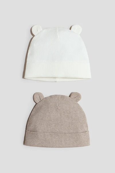 2-Pack Ear-Detail Beanies