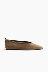 Leather ballet flats