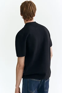 Regular Fit Textured-Knit Polo Shirt