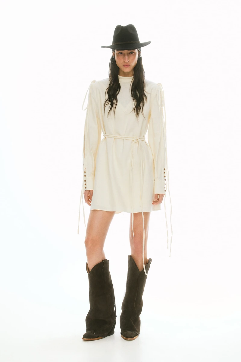 Robe en lin mélangé