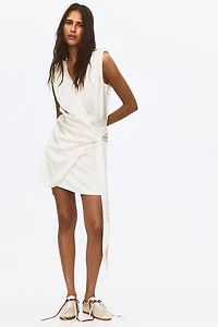 Robe portefeuille en satin