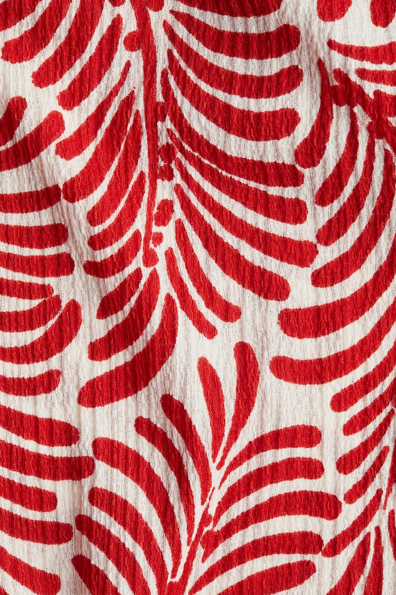 MAMA Crinkled Wrap Dress
