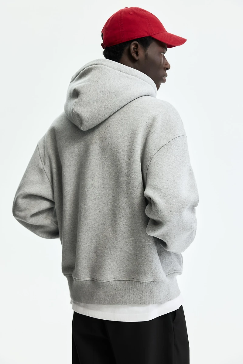 Oversized Printed Hooded Jacket