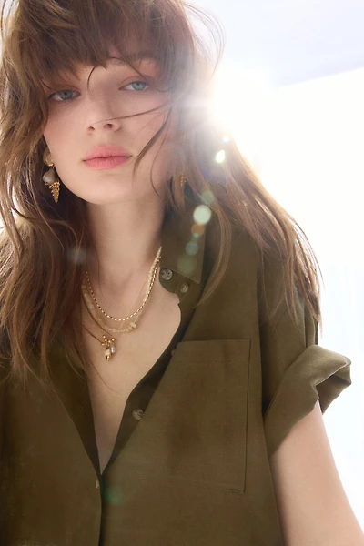 Linen-Blend Shirt