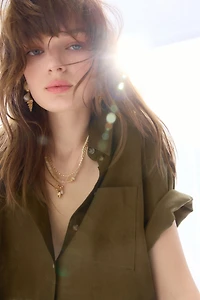 Linen-Blend Shirt