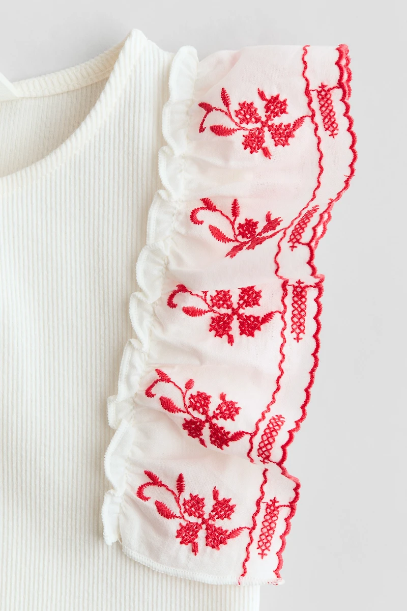Ruffle-Trimmed Top