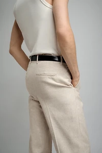 Loose-Fit Linen-Blend Pants