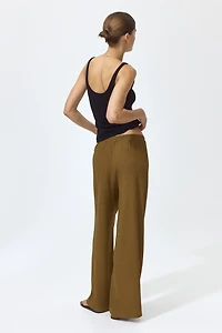 Wide-cut Pull-on Pants