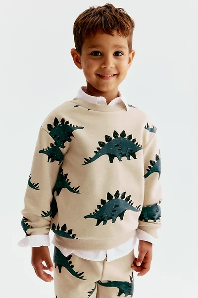 Printed Brushed-Inside Sweatshirt
