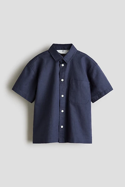 Linen-Blend Shirt