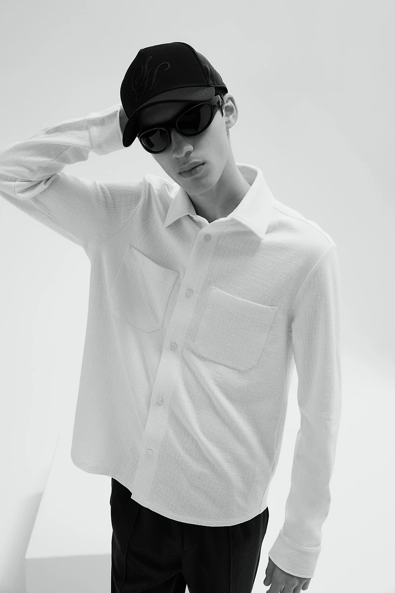 Regular Fit Textured Overshirt