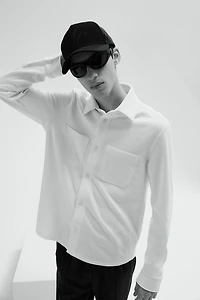 Regular Fit Textured Overshirt