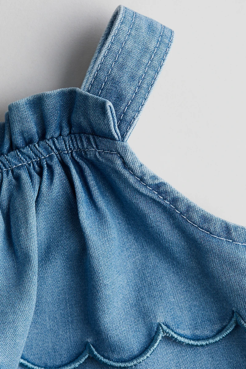 Scalloped-Edge Romper Suit