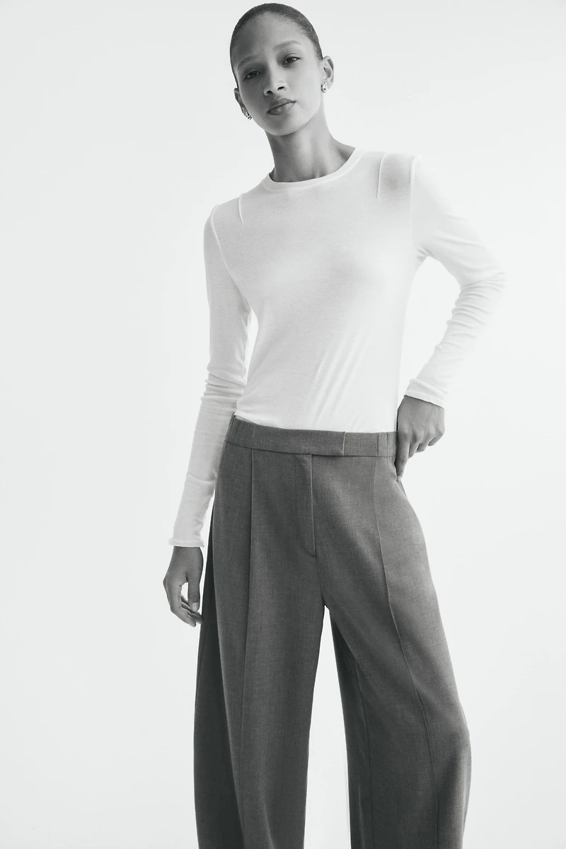 Dressy Barrel-Leg Pants