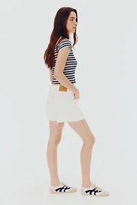 Ribbed Boat-Neck Top