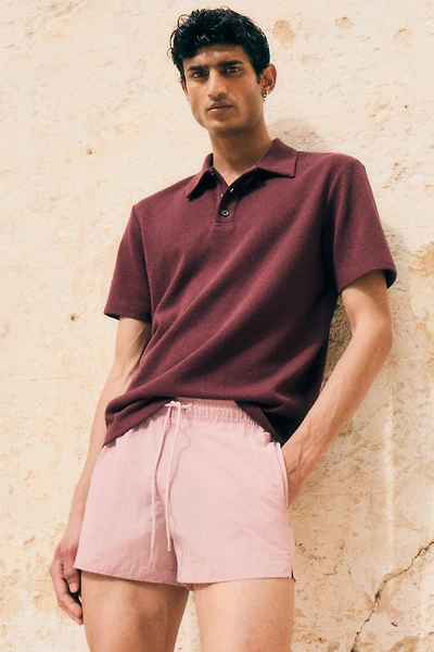 Crinkled Nylon Swim Shorts