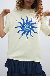 Oversized T-Shirt with Printed Motif
