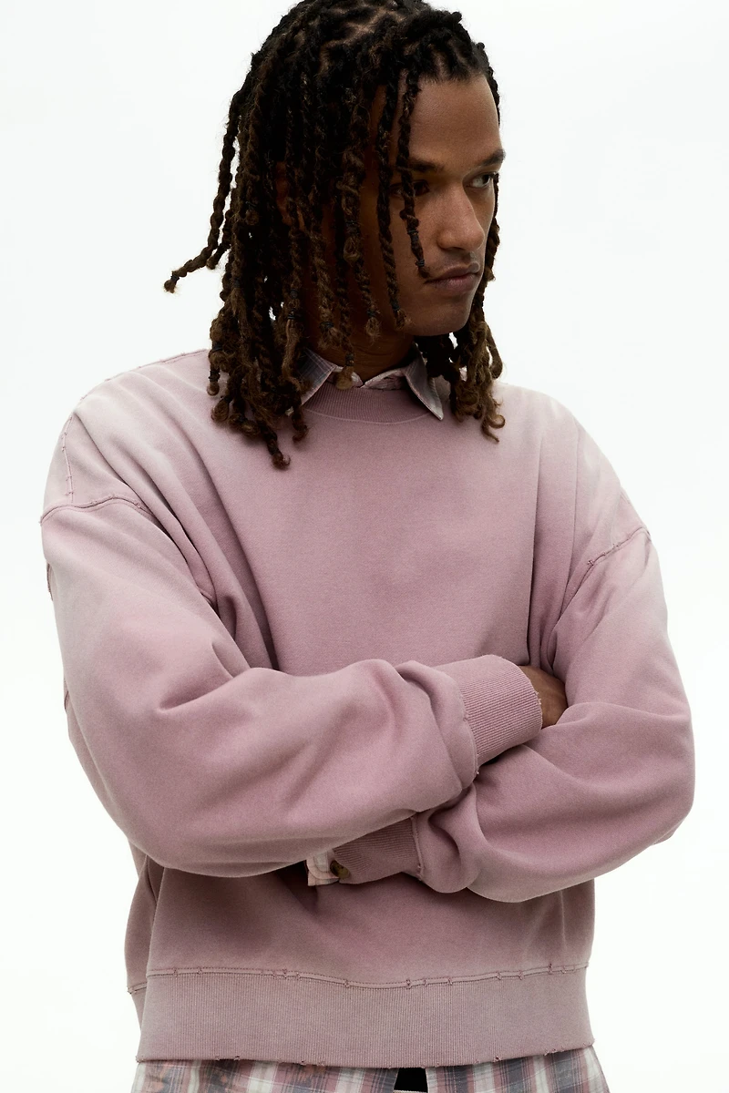 Oversized-Fit Washed Sweatshirt