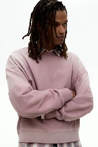 Oversized-Fit Washed Sweatshirt