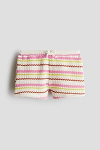 Short en tricot texturé