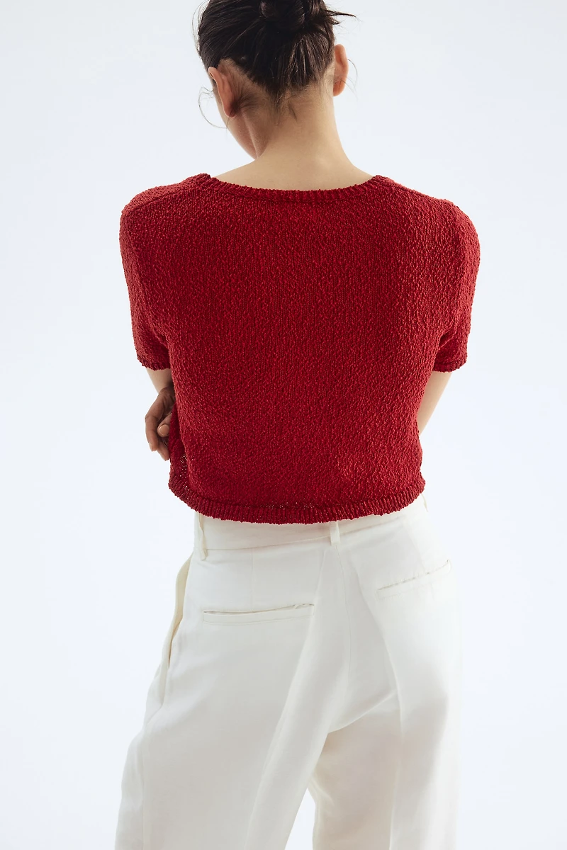 Slub-knit cardigan