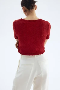 Slub-knit cardigan