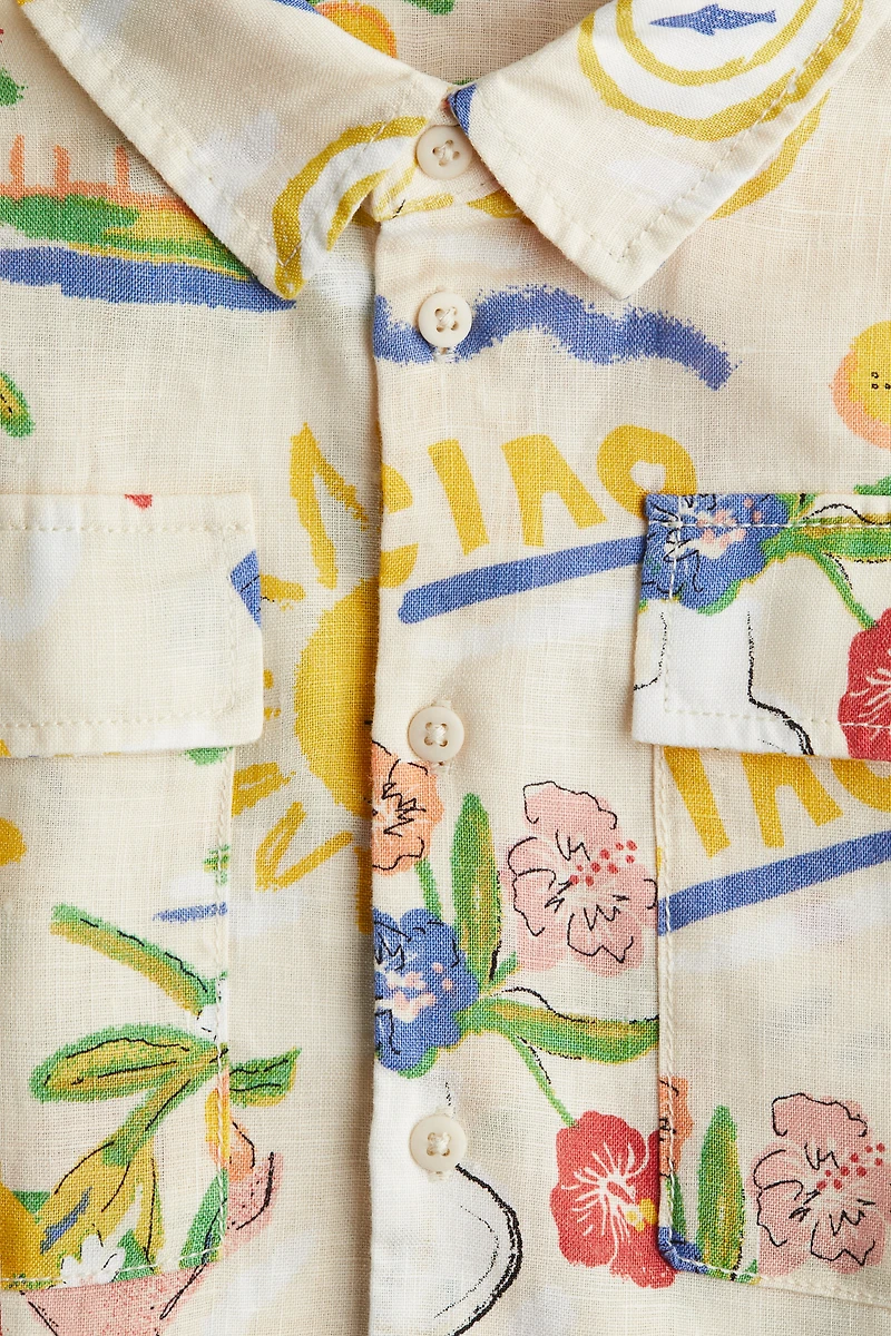 Printed Linen Shirt