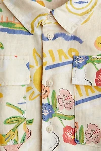 Printed Linen Shirt