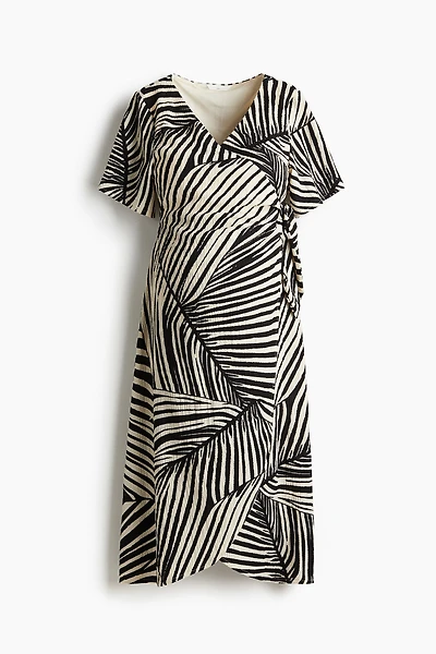MAMA Robe portefeuille froissée