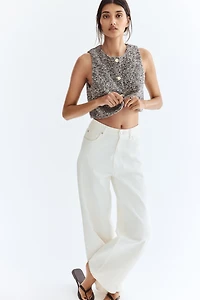 Textured jersey waistcoat