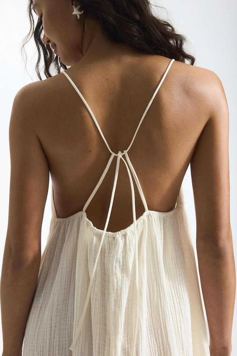 Tie-Detail Maxi Dress