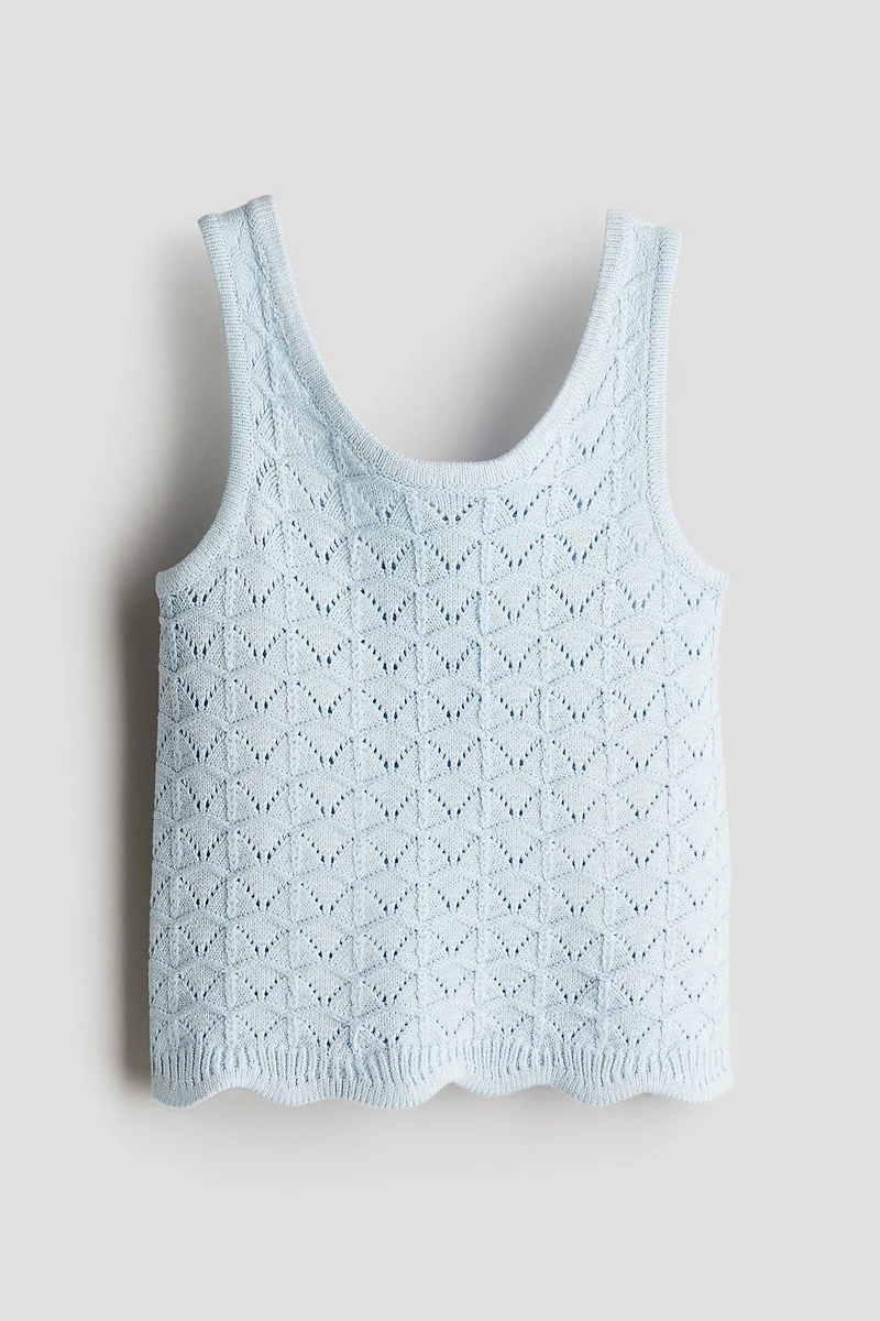 Pointelle-Knit Tank Top