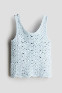 Pointelle-Knit Tank Top