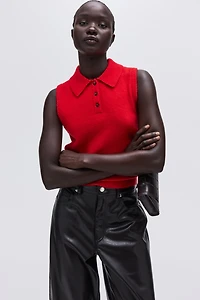 Sweater Vest with Collar