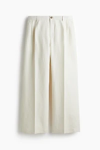 Loose-Fit Linen-Blend Pants